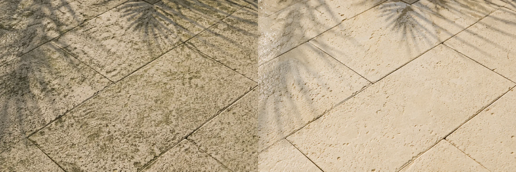 Illustration of pale, sunlit pavers.